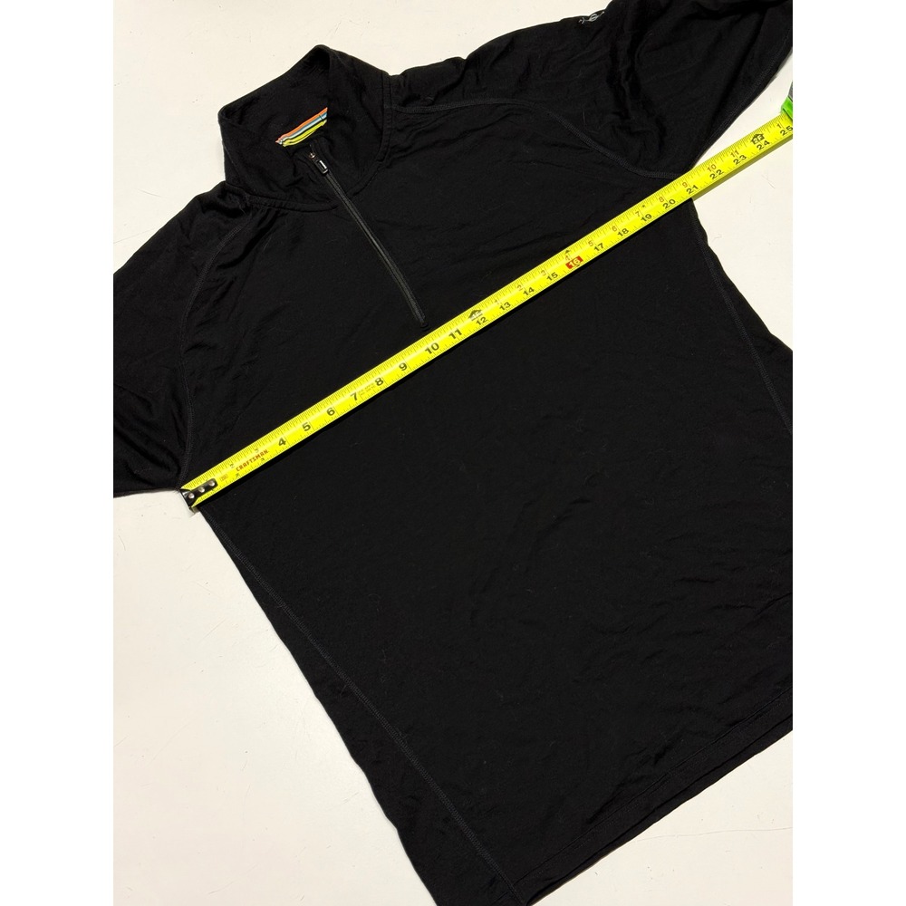 Smartwool Merino 150 Mens Large Black Quarter Zip Base Layer Pullover SW016053 - Picture 2 of 4